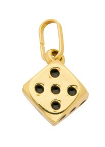Adelia´s ADELIA ́S Damen Ketten-Anhänger "585 Gold Anhänger Würfel", Gelbgold 585, gold, Gelbgold 585, Schmuckanhänger, 585 Gold Goldschmuck für Damen