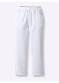 Classic Basics Damen Caprihose, weiß, Gr. 40, unifarben, 100% Baumwolle, Hosen