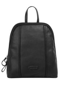 Bodenschatz Cityrucksack, schwarz, Rindsleder, Leder, Strukturmuster, casual, Rucksäcke, echt Leder