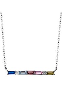 Firetti Damen Kette mit Anhänger "Schmuck Geschenk Silber 925 Halsschmuck Halskette Collier Regenbogen", Silber 925 (Sterlingsilber), L: 45cm B: