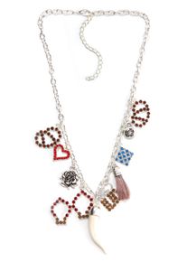 Allgäu Rebell ALLGÄU REBELL Damen Kette mit Anhänger "Lotti", bunt, Basic, Metall, Halsketten, mit Charm Anhängern
