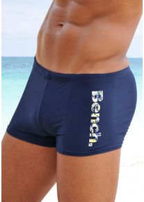 Bench. Herren Boxer-Badehose, blau, Gr. 5, unifarben, Polyamid, Badehosen, mit coolem Logo in Tarnfarben-Optik