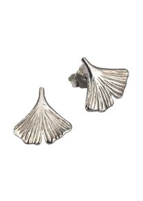ZEEme Damen Paar Ohrstecker "925/- Sterling Silber Motiv Ginko", ONE-SIZE, Silber 925 (Sterlingsilber), weiß, Silber 925 (Sterlingsilber), Ohrringe