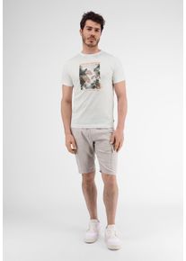 Lerros Herren T-Shirt "Lerros T-Shirt mit Fotoprint", weiß, Gr. L, 100% Baumwolle, Shirts