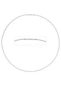 Jobo Damen Halsreif, Edelstahl, L: 42cm, silber, Edelstahl, Halsketten, Edelstahl 42 cm 1,0 mm