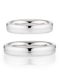 Bruno Banani Trauring "Schmuck Geschenk Ehering Hochzeit Damenring Herrenring", 63, ohne Brillant, Silber 925 (Sterlingsilber), 4mm, silber, Silber