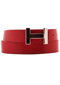 AnnaMatoni Damen Koppelgürtel, rot, modisch,elegant,feminin,klassisch, Gr. 75, unifarben, Leder, Gürtel, Mit schlichter glänzender Gürtelschnalle