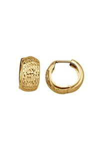 Diamonds by Ellen K. Damen Paar Creolen "Gold 375 diamantiert", ONE-SIZE, Gold, gelb, FASCINATION BY ELLEN K., Gold, Ohrringe