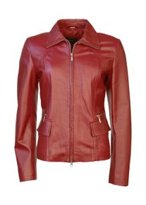 JCC Damen Lederjacke "Triesta", rot, Gr. 40, Oberstoff: 100% Lammnappa-Leder / Futter. 100% Polyester, Jacken