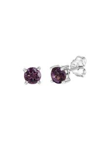 Vivance Damen Paar Ohrstecker "925-Sterling Silber rhodiniert Amethyst", ONE-SIZE, Silber 925 (Sterlingsilber), weiß, Silber 925 (Sterlingsilber),