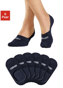 Chiemsee Damen Füßlinge, Gr. 35, blau, Baumwolle, Elasthan, Polyamid, unifarben, Socken, mit eingestricktem Markennamen
