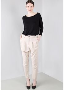 Imperial Damen Bundfaltenhose, beige, Gr. XS, Obermaterial: 72% Polyester, 23% Viskose, 5% Elasthan, Hosen