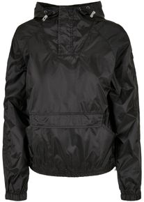 Urban Classics Damen Allwetterjacke "Urban Classics Damen Ladies Transparent Light Pull Over Jacket", schwarz, casual, Gr. S, unifarben, 100%