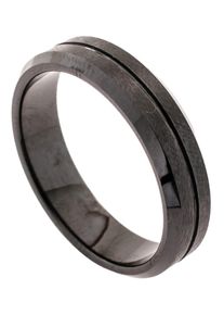 Jobo Herren Fingerring, 60, Edelstahl, silber, Edelstahl, Fingerringe, Edelstahl matt schwarz beschichtet