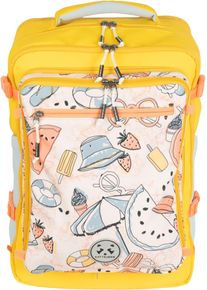 KATTBJØRN Kinder Schulrucksack "Late Summer", gelb, Polyester, Rucksäcke, mit Laptopfach; alle Innen- und Außenstoffe aus recyceltem PET