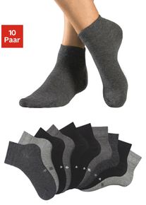 H.I.S. H.I.S Damen Kurzsocken, Gr. 35, schwarz, Baumwollmischung, unifarben, Socken, mit eingestrickten Symbolen