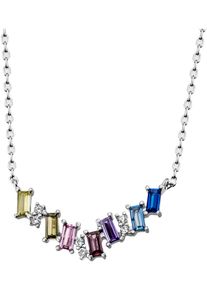 Firetti Damen Kette mit Anhänger "Schmuck Geschenk Silber 925 Halsschmuck Halskette Collier Regenbogen", Silber 925 (Sterlingsilber), L: 45cm B: