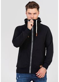 behype Herren Kapuzensweatshirt "SWANTON", schwarz, casual, Gr. XL, meliert, unifarben, 70% Baumwolle, 30% Polyester, Sweatshirts, mit praktischer