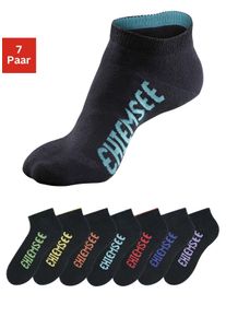 Chiemsee Damen Sneakersocken, Gr. 31, schwarz, Polyamid, Baumwolle, Elasthan, unifarben, Socken, mit farbigen Logos