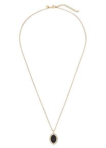 NOELANI Damen Collier "2034788", Edelstahl, L: 55cm, schwarz, Edelstahl, Halsketten, mit Türkis-Imitat