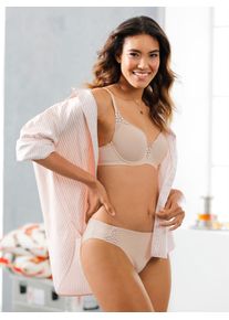 Viania Damen T-Shirt-BH, Gr. 75, beige, 62% Polyamid, 27% Polyester, 11% Elasthan, BHs