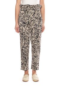 Damen Stoffhose "SHORT FEMME PAGODE", beige, casual, Gr. 30, Le Temps Des Cerises, 100% Leinen, Hosen, Mit modischer Musterung