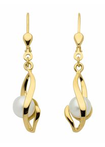 Adelia´s ADELIA ́S Damen Paar Ohrhänger "1 Paar 333 Gold Ohrringe / Ohrhänger mit Süßwasser Zuchtperle", Damen, Gelbgold 333, gold, Gelbgold 333, Ohrringe, 333