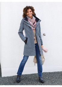 Casual Looks Damen Kurzmantel, blau, Gr. 40, 100% Polyester, Kragen-Innenseite:100% Polyacryl, Mäntel