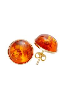 Lady Damen Paar Ohrstecker, Bernstein ct, Metall, gold, Metall, Ohrringe
