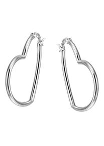 Firetti Damen Paar Creolen "Schmuck Geschenk Silber 925 Herzen rhodiniert", Silber 925 (Sterlingsilber), silber, Silber 925 (Sterlingsilber), Ohrringe