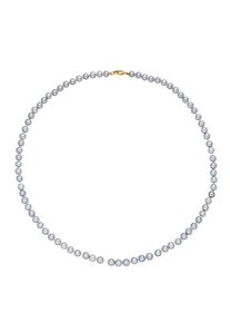 Firetti Damen Perlenkette "Schmuck Geschenk Gold 375 Halsschmuck Halskette Perle", 4, Gelbgold 375-Perlen, L: 40cm, grau, Gelbgold 375, Perlen,