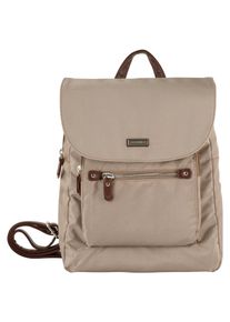Tom Tailor Cityrucksack "RINA", grau, Nylon, unifarben, casual, Rucksäcke, mit super leichtem Gewicht