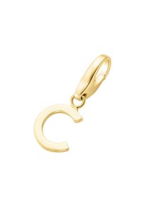 Damen Charm Buchstabe "Buchstabe C, Silber 925", gold, Giorgio Martello MILANO, Silber 925 (Sterlingsilber), Charms