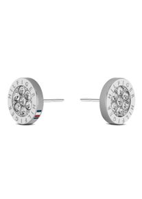 Tommy Hilfiger Damen Paar Ohrstecker "Schmuck Edelstahl Ohrschmuck Ohrringe CRYSTAL", Edelstahl, silber, Edelstahl, Ohrringe, mit Glasstein