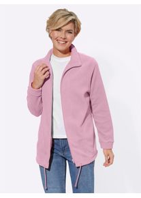 Casual Looks Damen Fleecejacke, rosa, Gr. 36, unifarben, 100% Polyester, Jacken