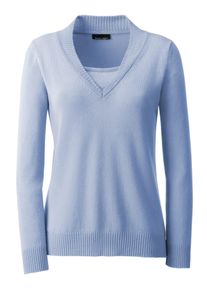 CLASSIC Damen Kaschmirpullover "Kaschmir-Pullover", blau, Gr. 36, unifarben, 100% Kaschmir, Pullover