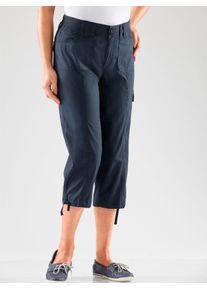 Casual Looks Damen Caprihose, blau, Gr. 19, unifarben, 98% Baumwolle, 2% Elasthan, Hosen