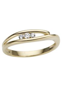 Firetti Damen Diamantring "Schmuck Geschenk Gold 333 Damenring Goldring Diamant", 17, 0,1 ct P2 = erkennbare Einschlüsse, Gelbgold 333-Diamanten,