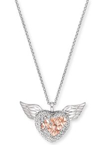 Engelsrufer Damen Kette mit Anhänger "Heartangel, ERN-HEARTANGEL-BIR", Silber 925 (Sterlingsilber), L: 55cm, rosa, Silber 925 (Sterlingsilber),