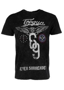Top Gun Herren T-Shirt "Flags TG20191063", schwarz, Gr. M, Obermaterial: 100% Baumwolle, Shirts