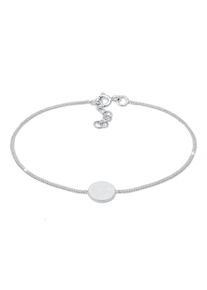 Elli Damen Armband "Kreis Plättchen Matt Basic Geo 925 Silber", 16cm, ohne Stein, Silber 925 (Sterlingsilber), silber, Silber 925 (Sterlingsilber),