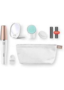 Braun Damen Gesichtsepilierer "FaceSpa 851V 3-in-1", weiß, Epilierer, mit zusätzlicher Batterie