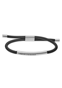 Armani Exchange Damen Armband "AXG0041040", Edelstahl-Polyester, schwarz, Edelstahl, Polyester, Armbänder