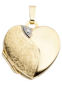 Jobo Damen Medallion-Anhänger "Anhänger Medaillon Herz", Gelbgold 333, gold, Gelbgold 333, Schmuckanhänger, 333 Gold