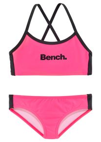 Bench. Kinder Bustier-Bikini, pink, Gr. 158, gestreift, Polyamid, Bikini-Sets, mit gekreuzten Trägern