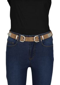 Heine Damen Ledergürtel, braun, Gr. 105, Gürtel