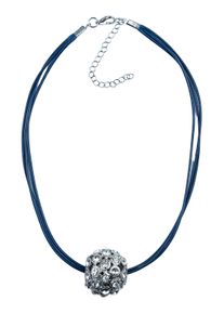 Damen Kette mit Anhänger "Crystal", blau, Basic, Collezione Alessandro, Metall, Halsketten, mit Glassteinen