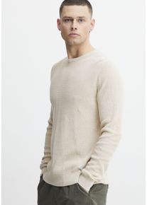 Blend Herren Strickpullover "BL Pullover BHCodford crew", grau, casual, Gr. XXL, unifarben, Feinstrick, Obermaterial: 100% Baumwolle, Pullover