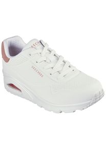Skechers Damen Sneaker "UNO - POP BACK", Gr. 35, rosa, Lederimitat, Veloursleder, sportlich, Schuhe, Freizeitschuh, Halbschuh, Schnürschuh
