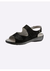 Classic Basics Damen Sandalette, Gr. 40, schwarz, Glattleder, feminin, Schuhe
